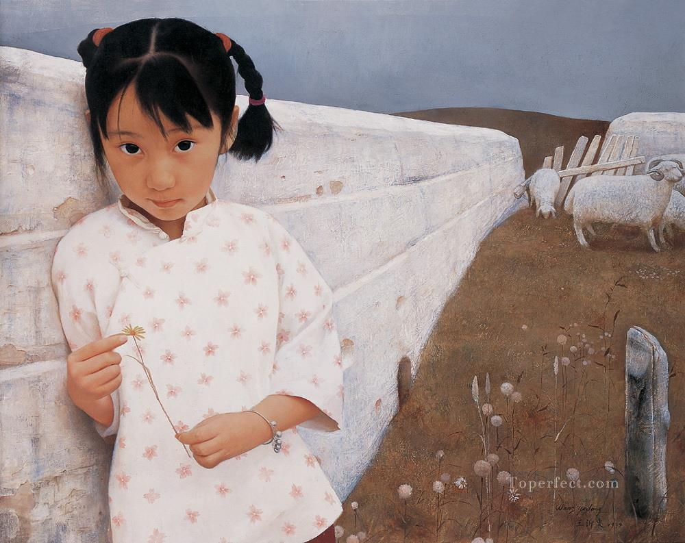 Yimeng Kid 1994 JMJ Chicas chinas Pintura al óleo